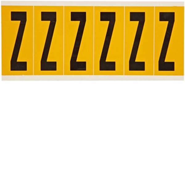 Vinyl, Beschriftung: Z, Schwarz auf Gelb, 38 x 89mm, Schrifthöhe 75mm(25 K. á 6 E.)