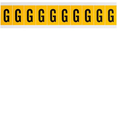 Vinyl, Buchstabe G, Schwarz auf Gelb, 22 x 38mm, Schrifthöhe 25mm(25 K. á 10 E.)-0