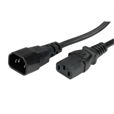 VALUE Apparate-Verbindungskabel, IEC 320 C14 - C13, schwarz, 1,8 m