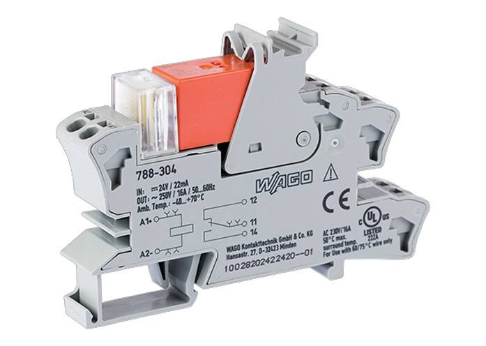WAGO GmbH & Co. KG Stecksockel m.Relais 1W, 24V DC/16A 788-304-0