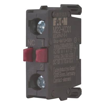 Eaton M22-KC01 Kontaktelement  1 Öffner   230 V/AC, 400 V/AC, 500 V/AC, 24 V/DC, 110 V/DC, 220 V/DC 1 St. 