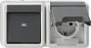 Gira Schuko-We.schalter-Kombi gr, waager., AP-WG 017730