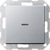 Gira Tast-Kontrollschalter alu 2-pol., System55 012226 250 V, 10 A
