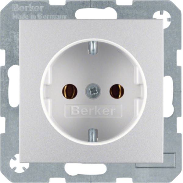 Berker Schuko-Steckd.alu matt 41431404-0