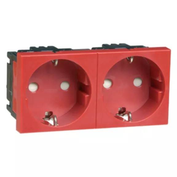 Peha SCHUKO-EB-Steckd.2-fach rt 16A 250V 2-pol. D 6212.36 EMS SI-0