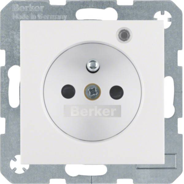 Berker Steckdose Glas pws/gl Kontroll-LED 6765091909-0