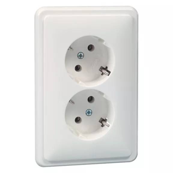 Peha Steckdose SCHUKO reinweiß 2fach 45 Grad H 80.6512.02 WI-0