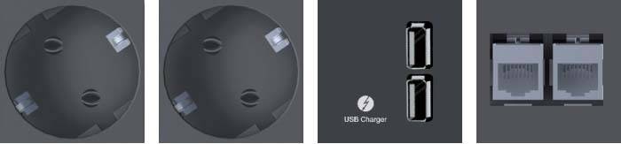 Bachmann Steckdosenturm Lift 2xSchuko,USB,2xRJ45 904.0001