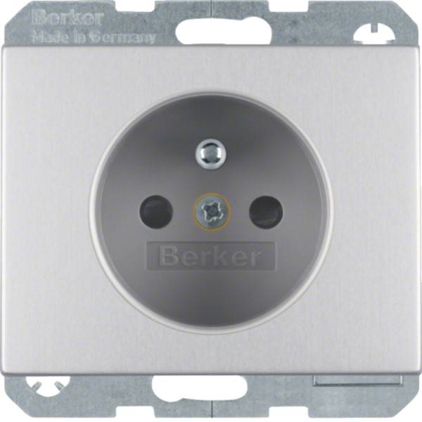 Berker Steckdose Alu m.Schutzkontaktstift 6768757003-0