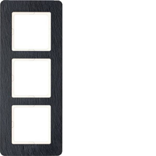 BERKER 10136030 Rahmen 3fach Q.7, Schiefer-0