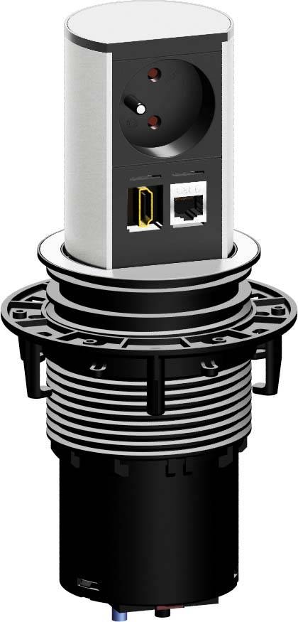 Bachmann ELEVATOR Steckdosenleiste 1xUTE 1xHDMI 1x CAT6 928.010