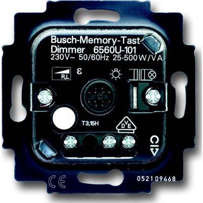 Busch-Jaeger Memo.Tastdimmer-Einsatz 20-500W/VA 6560 U-101