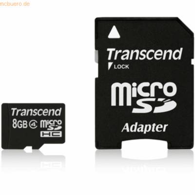 Transcend 8GB microSDHC Class 4 + SD-Adapter