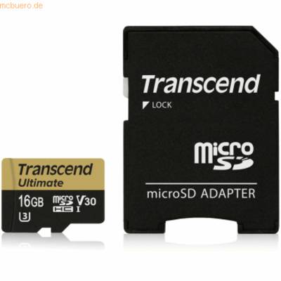 Transcend 16GB microSDXC/SDHC UHS-I U3M (Ultimate)+ SD-Adapter