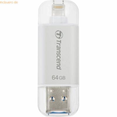 Transcend 64GB JetDrive Go 300 OTG Lightning + USB 3.1, Silber