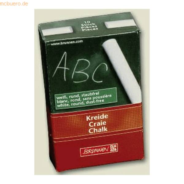 Kreide weiß rund im 10-er Etui