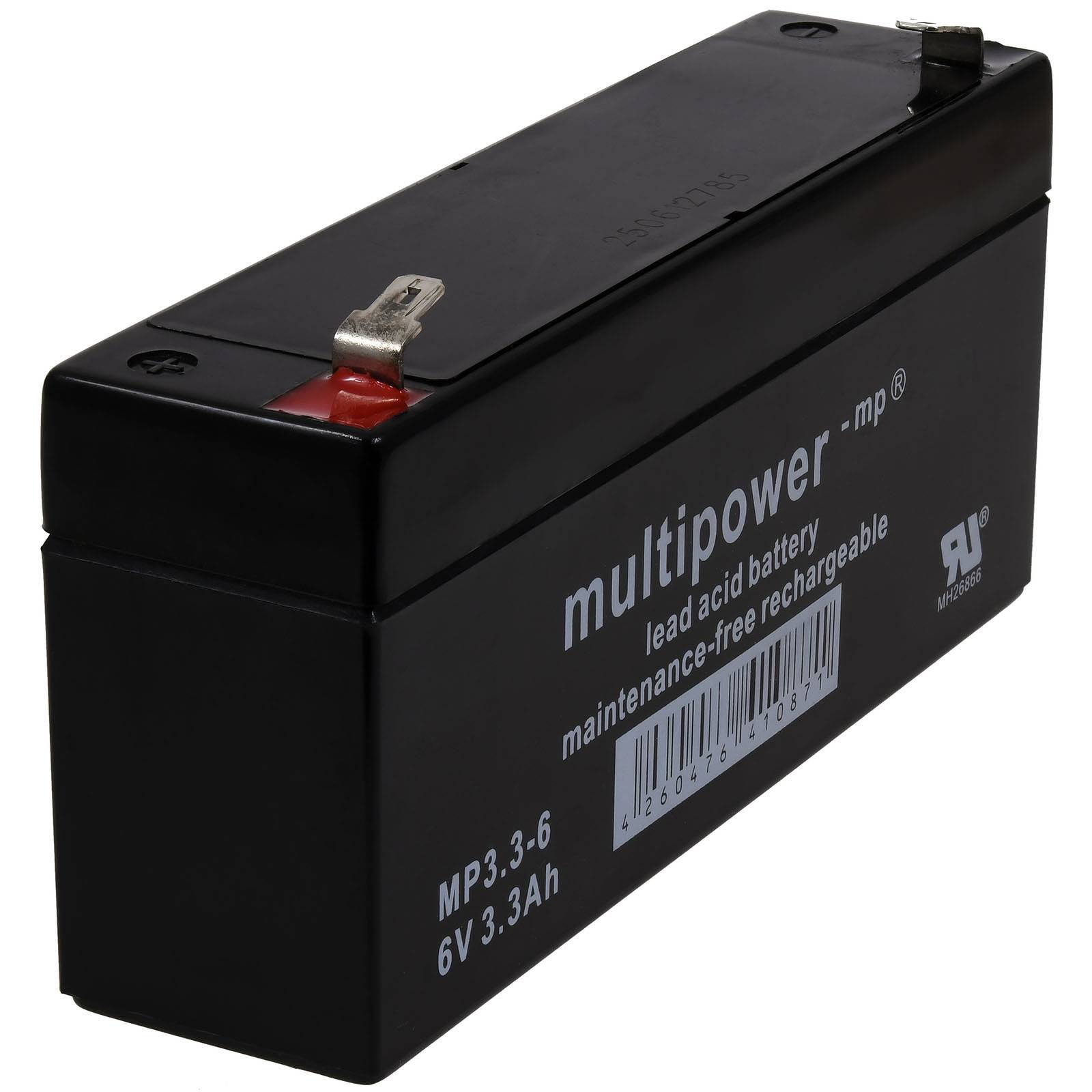 Powery Bleiakku (multipower) MP3,3-6 ersetzt Panasonic LC-R063R4P, 6V, Lead-Acid-0