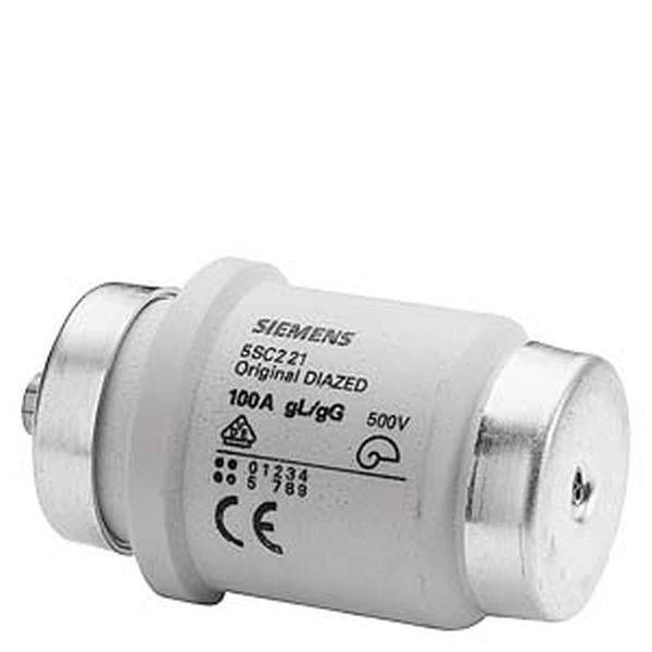 DIAZED-Sicherungseinsatz 500V für Kabel- und Leitungsschutz gG, Größe DIVH, R1 1/4", 100A