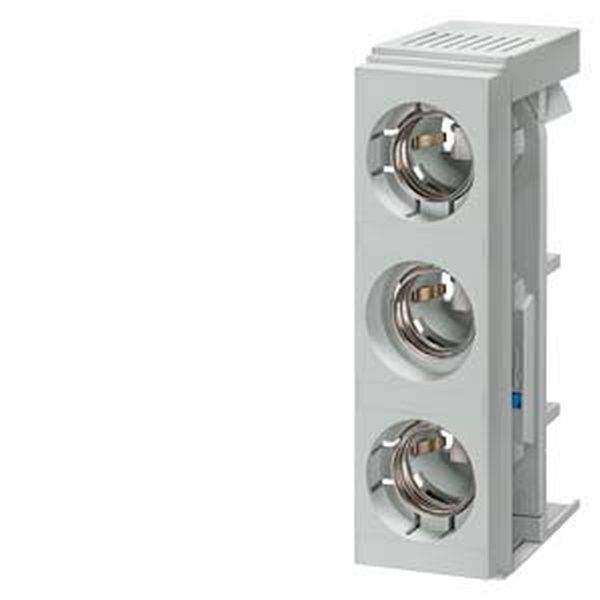 DIAZED-Reitersockel SR60 3P, DII, 25A, 500V für 5/10 mm-Sammelschienen Passschraubenausführung