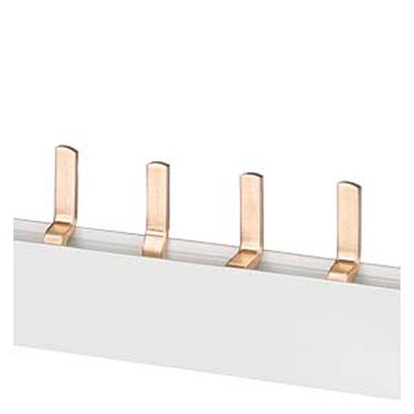 Stiftsammelschiene, 10mm2 Anschluss: 2x 4-phasig berührungssicher