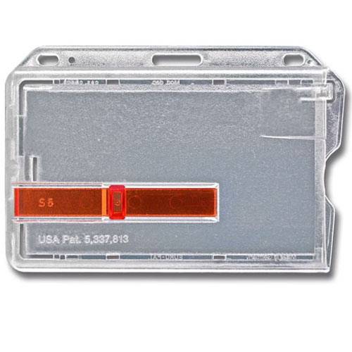 Kartenhalter horizontal für 1 Karte mit rotem Schieber (10 Stück)-0