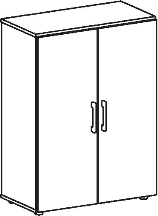 Flügeltürenschrank Flex S-383102-WW 3OH 80x42x110,4cm weiß