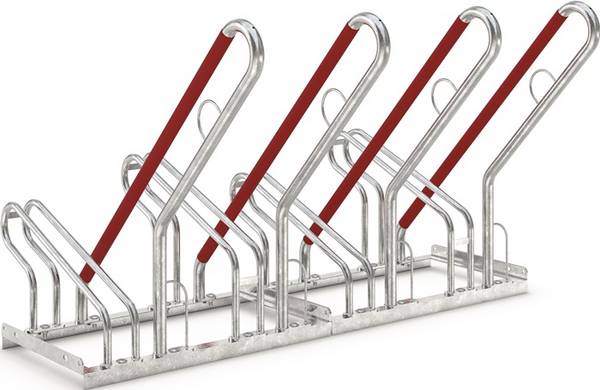 Fahrradständerreihenanlage 2504 1-s.90Grad verz.Anz.Radstände 4 z.Schr.WSM