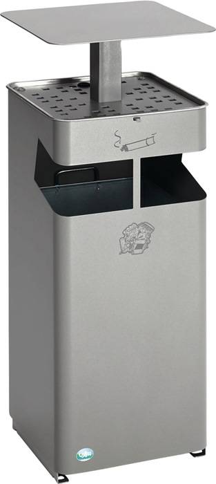 Kombiascher H880xB350xT350mm silber quad.Stahlbl.VAR