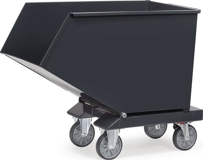 Muldenkipper Inh.600l L1458xB855xH1099mm grau o.Ablasshahn FETRA-0