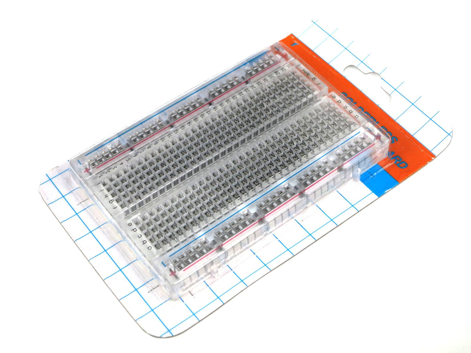 400 Pins Breadboard Transparent Steckbrett for Arduino Raspberry Pi Projekte-0