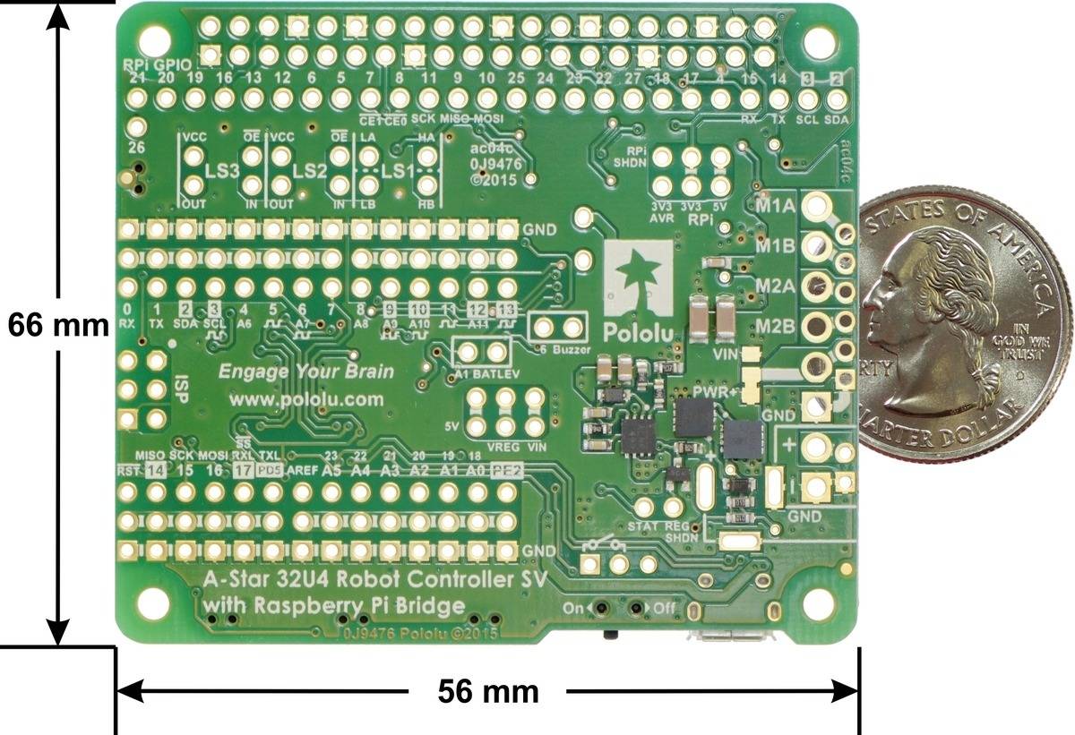 Pololu A-Star 32U4 Robotersteuerung SV mit Raspberry Pi Bridge-7