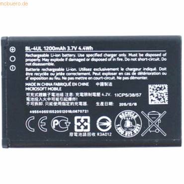 Akku für Nokia BL-4UL Li-Ion 3,7 Volt 1200 mAh schwarz-0