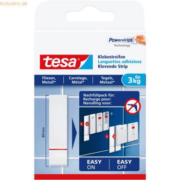 tesa Powerstrips Klebestreifen für Fliesen und Metall-0