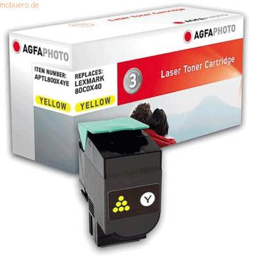 AgfaPhoto Gelb - kompatibel - Tonerpatrone (Alternative zu: Lexmark 800X4, Lexmark 80C0X40)-0