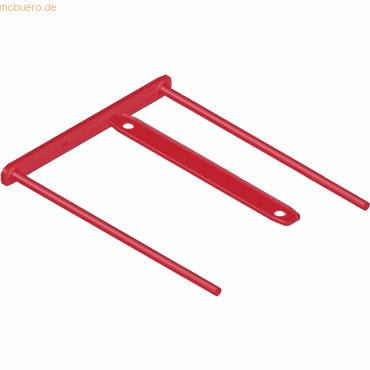 Archivclip BBD- Clip kunststoffbeschichtetes Metall rot VE=100 Stück-0