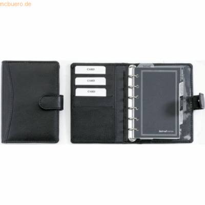 Systemplaner T7 A7 Nappaleder ohne Kalendarium schwarz-0