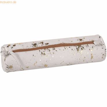 Schlampermäppchen Cosmicuir Leder 5,5x22cm golden-0