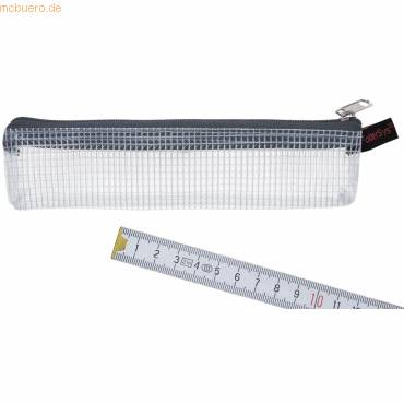 Reißverschlusstasche 170x40mm PVC grau-1
