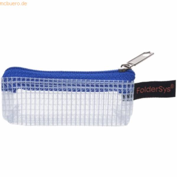 Reißverschlusstasche 80x30mm PVC blau