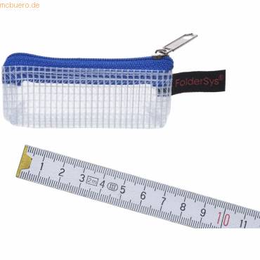 Reißverschlusstasche 80x30mm PVC blau-1