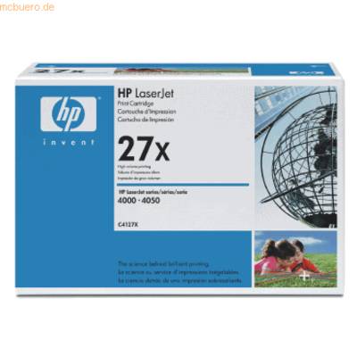 HP 27X - Hohe Ergiebigkeit - Schwarz - original - LaserJet - Tonerpatrone (C4127X)