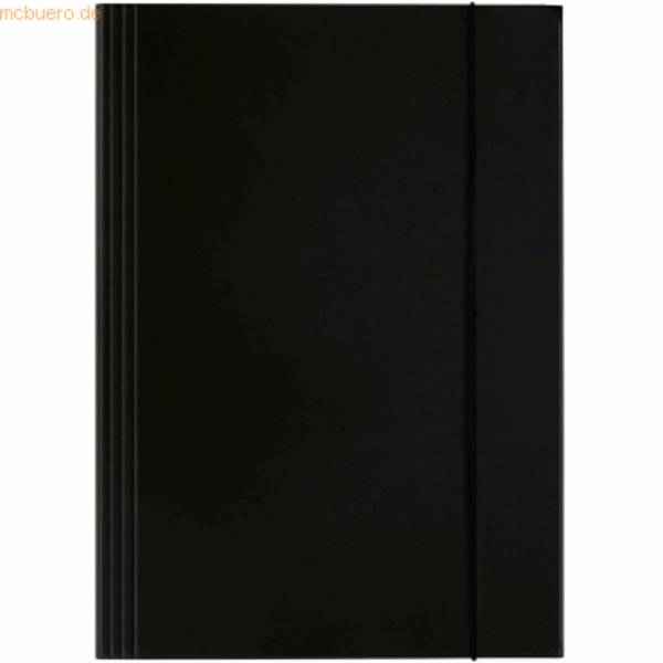 Sammelmappe Longlife A4 Karton glanzkaschiert 700 g/qm schwarz