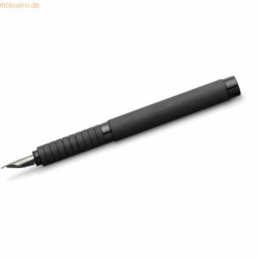 FABER-CASTELL Füllhalter Essentio Aluminium, schwarz, F-0