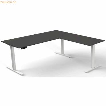 Sitz-/Stehtisch Move 3 elektr. höhenverstellbar BxT 180x180cm + Anbautisch anthrazit-0