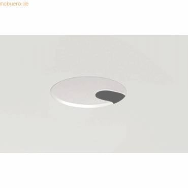 Tischplatten-Kabeldurchlass M-ove mittig mont.weiß n.nachrüstbar
