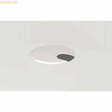 Tischplatten-Kabeldurchlass M-ove mittig mont.weiß n.nachrüstbar