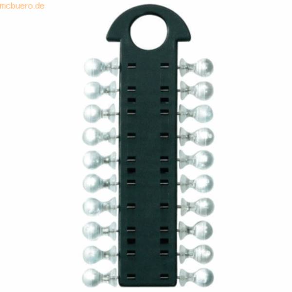 Pinwand/Markierungsnadel-Magazin 8x14mm inkl. 20 Pins kristall
