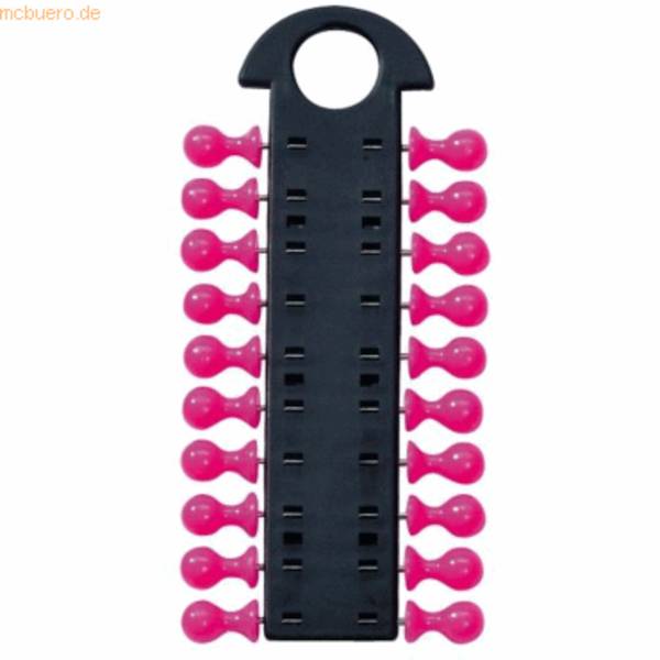 Pinwand/Markierungsnadel-Magazin 8x14mm inkl. 20 Pins kristallpink