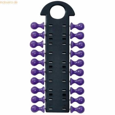 Pinwand/Markierungsnadel-Magazin 8x14mm inkl. 20 Pins violett-0