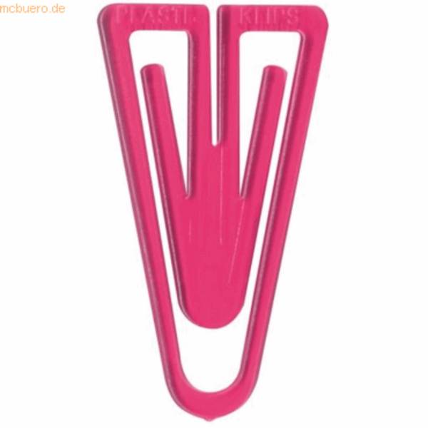 Büroklammern Super Plastiklips 110mm VE=1 Stück pastellpink